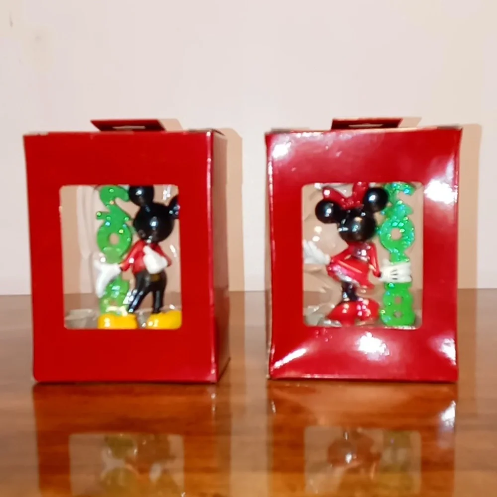 Hallmark Disney Mickey & Minnie Mouse 2018 Christmas Ornaments NIB